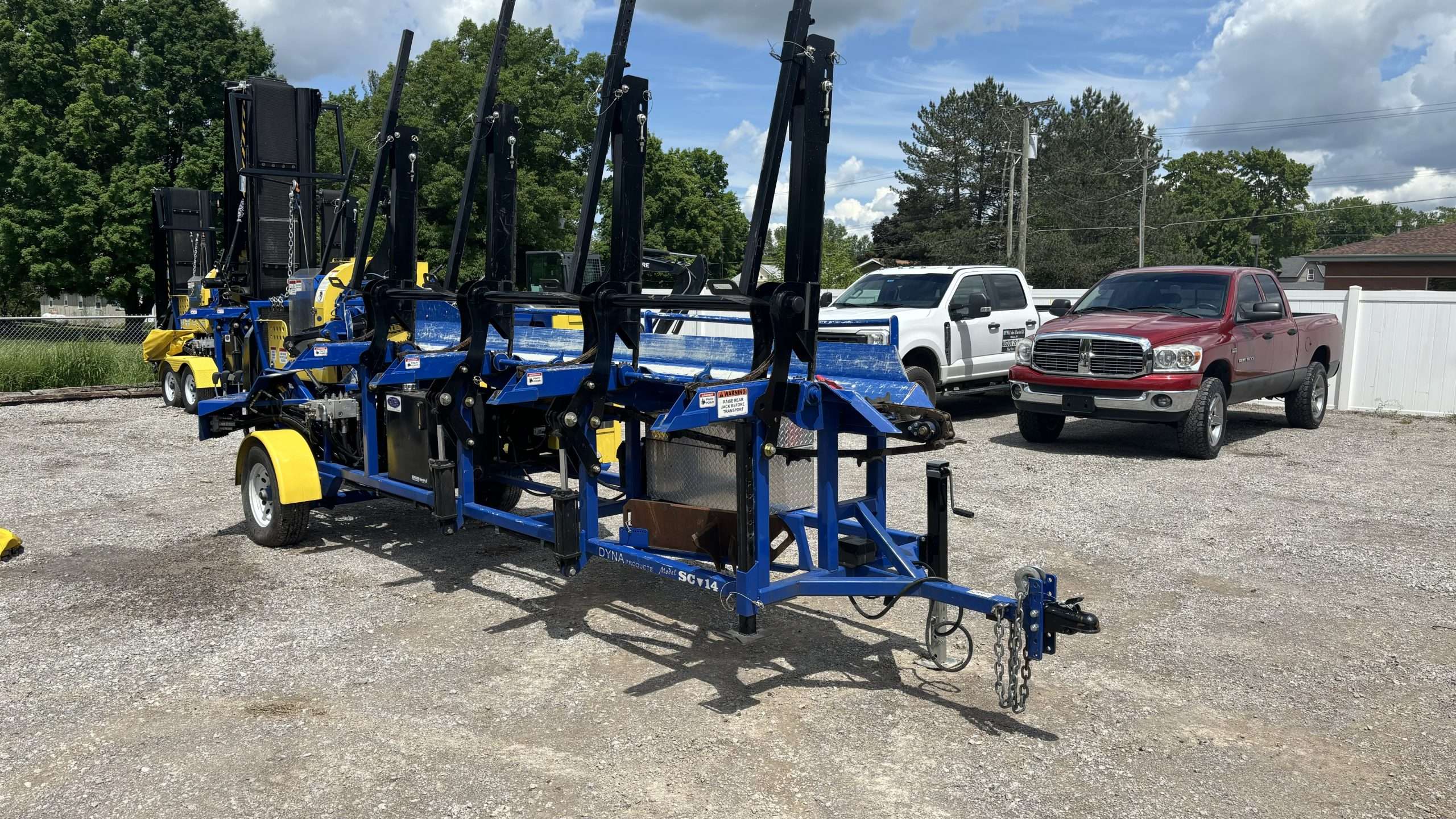 hitch view of machine