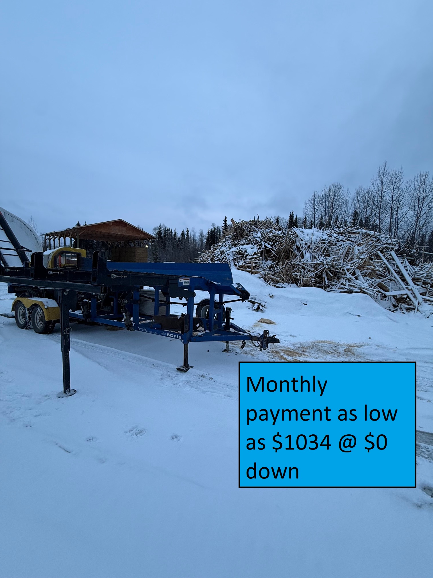 Current Running Rental Unit, Hours will accumulate DYNA 2023 SC-16 Kohler DieselFirewood Processor