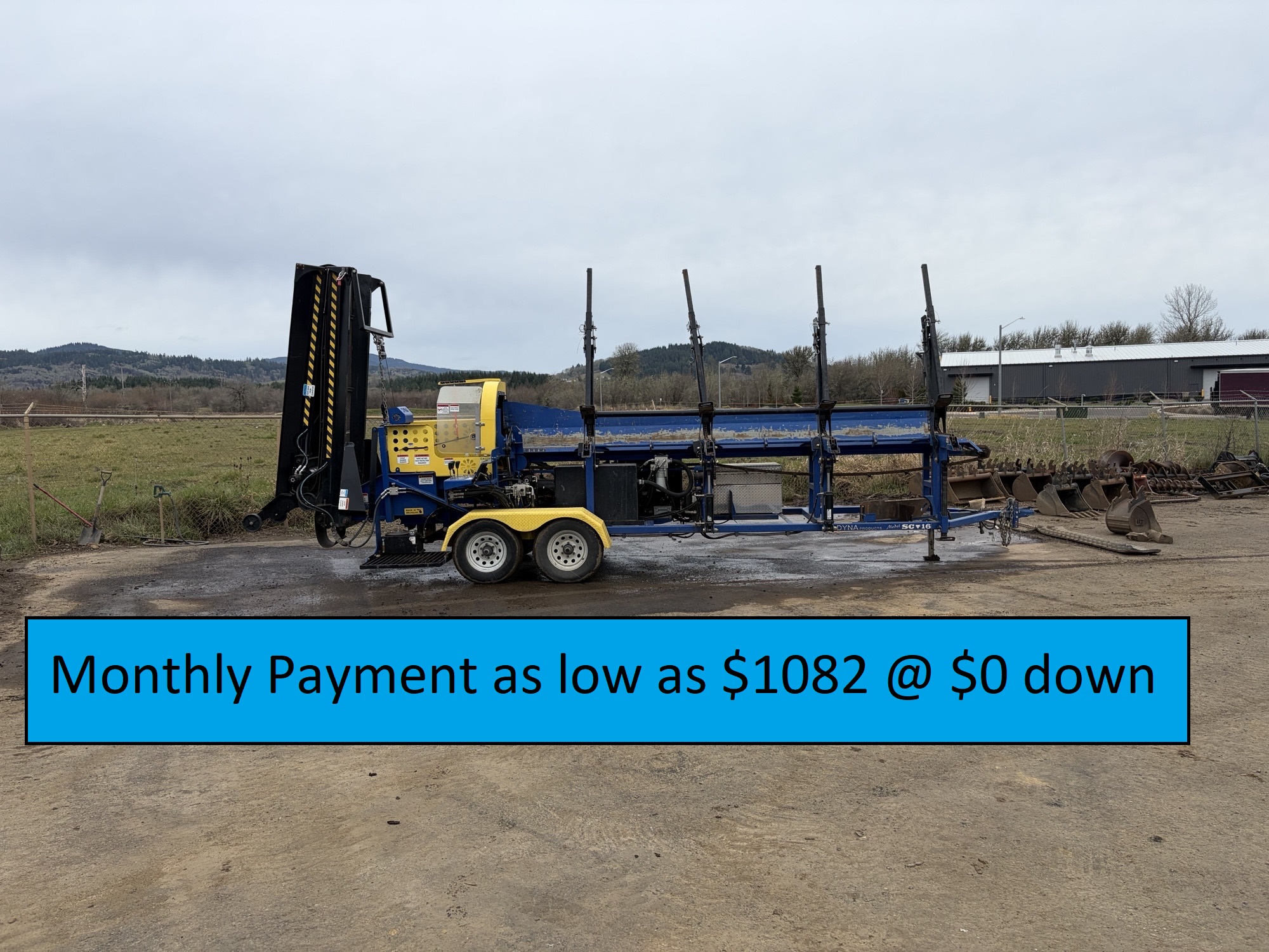 Current Running Rental Unit, Hours will accumulate DYNA 2022 SC-16 Kohler DieselFirewood Processor